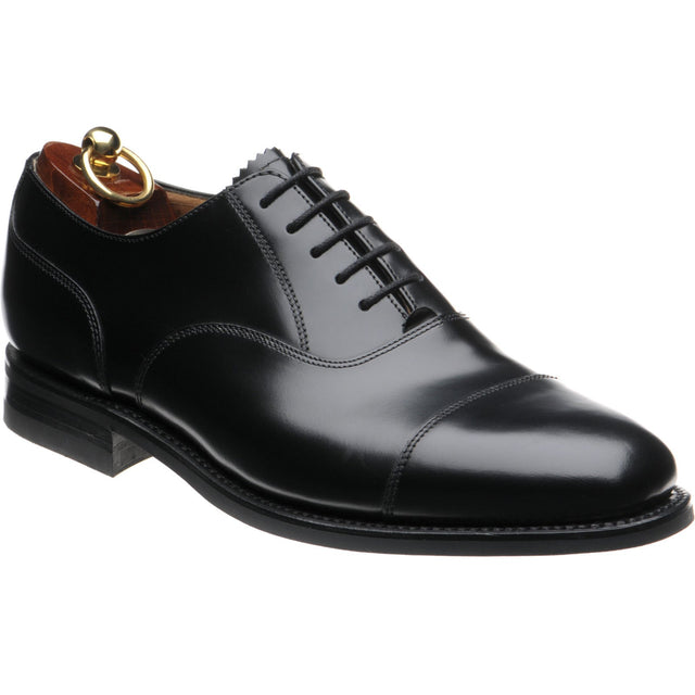 Loake 300 mens rubber-soled Oxfords in black polished
