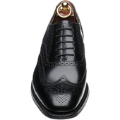 Loake 302 mens rubber-soled brogues in black polished