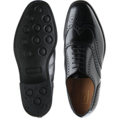 Loake 302 mens rubber-soled brogues in black polished