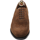Loake 302 mens rubber-soled brogues in brown suede