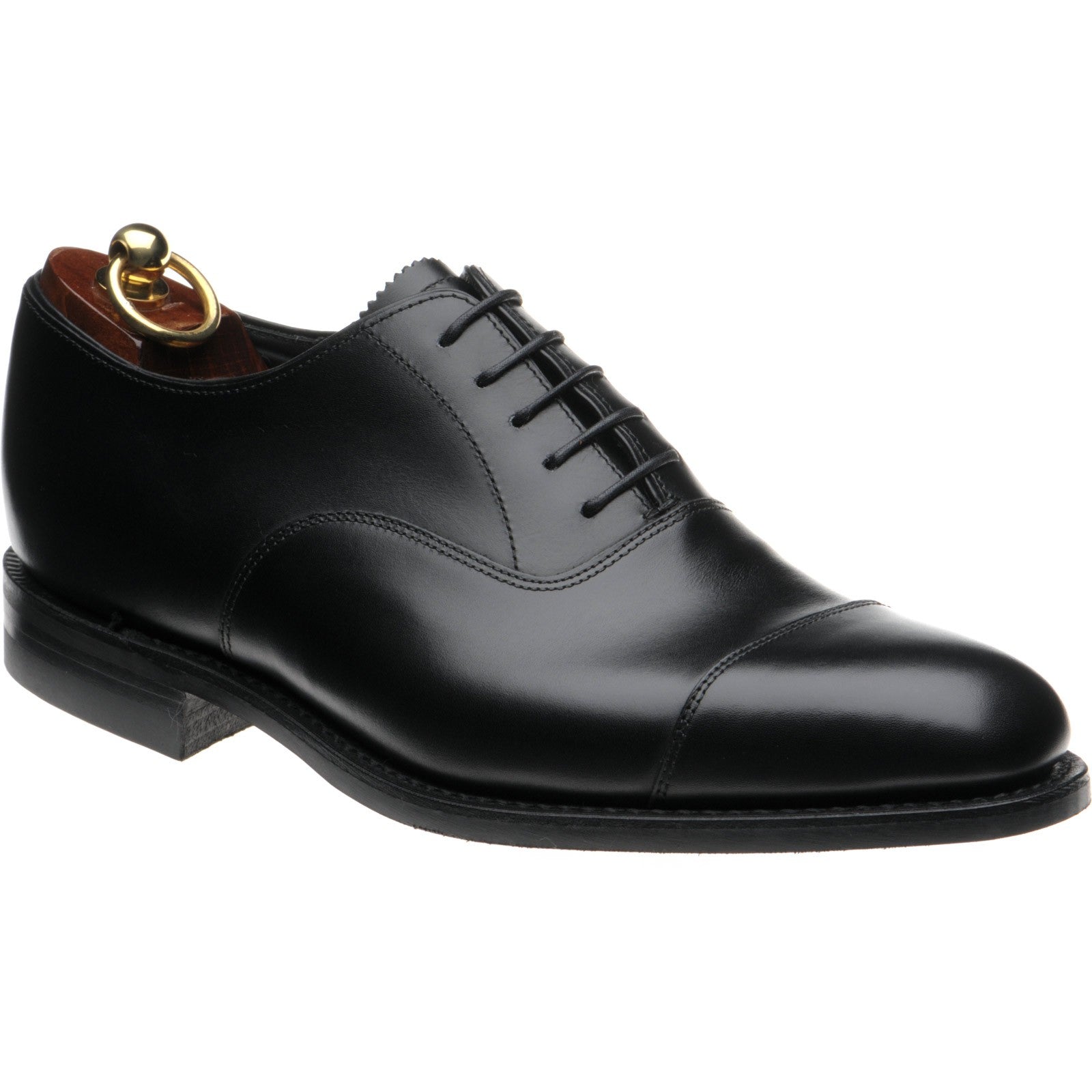 Loake Aldwych R mens rubber-soled Oxfords in black calf