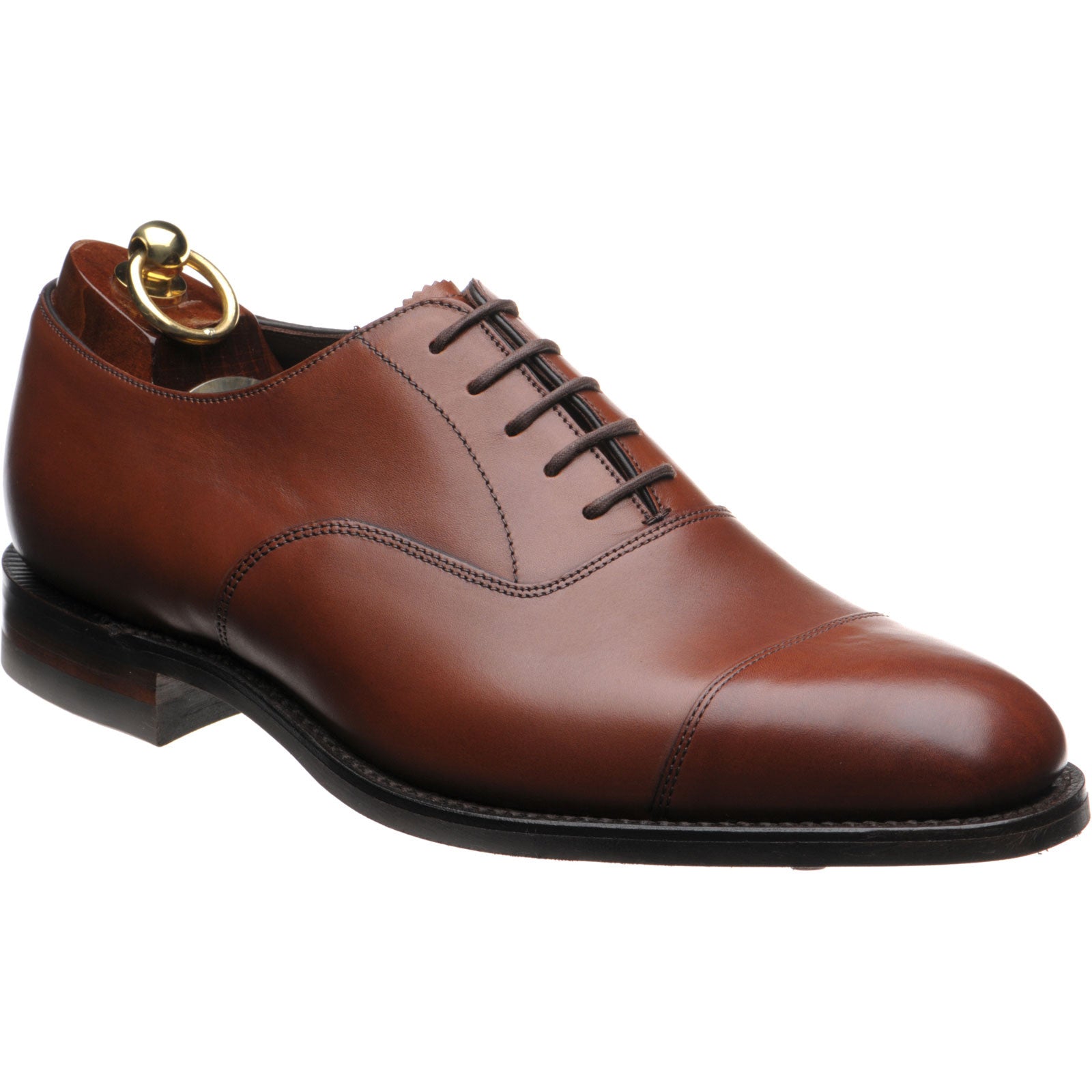 Loake Aldwych R mens rubber-soled Oxfords in mahogany calf