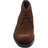 Loake Altman mens rubber-soled boots in brown suede