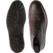 Loake Aquarius mens rubber-soled boots in dark brown grain