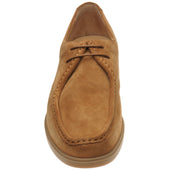 Loake Arezzo mens rubber-soled Derby shoes in chestnut suede