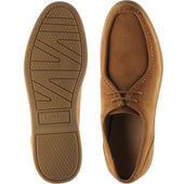 Loake Arezzo mens rubber-soled Derby shoes in chestnut suede (second)
