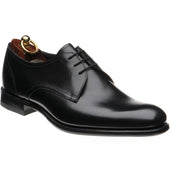 Loake Atherton mens hybrid-soled Derby shoes in black calf