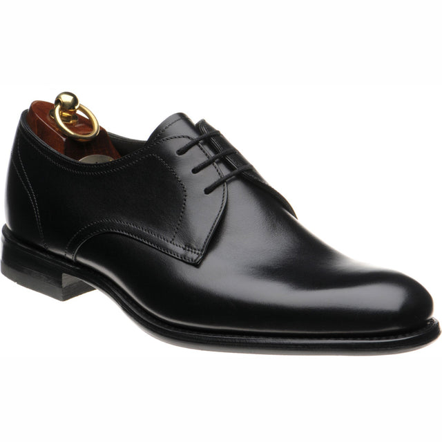 Loake Atherton mens hybrid-soled Derby shoes in black calf