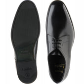 Loake Atherton mens hybrid-soled Derby shoes in black calf