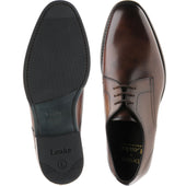 Loake Atherton mens hybrid-soled Derby shoes in dark brown calf