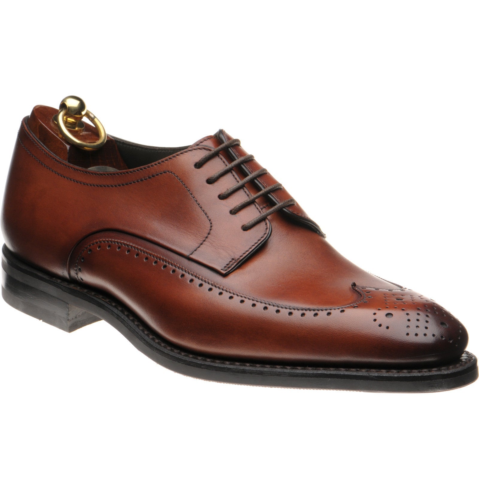 Loake Bale mens rubber-soled brogues in scotch calf