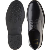 Loake Barbican mens rubber-soled in black polished