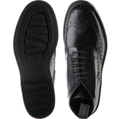 Loake Bedale mens rubber-soled brogue boots in black calf (second)