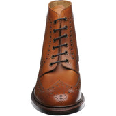 Loake Bedale mens rubber-soled brogue boots in tan