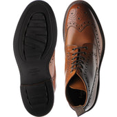 Loake Bedale mens rubber-soled brogue boots in tan