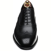 Loake Castlegate mens rubber-soled brogues in black calf