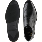 Loake Castlegate mens rubber-soled brogues in black calf