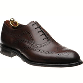 Loake Castlegate mens rubber-soled brogues in scorched walnut calf