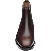Loake Chatsworth (Rubber) mens rubber-soled Chelsea boots in dark brown waxed calf