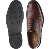 Loake Chester (Rubber) mens rubber-soled brogues in mahogany calf