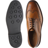 Loake Chester (Rubber) mens rubber-soled brogues in tan calf