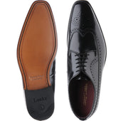 Loake Clint mens brogues in black polished