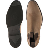 Loake Emsworth mens rubber-soled Chelsea boots in flint suede