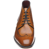 Loake Errington mens brogue boots in tan calf (second)