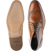 Loake Errington mens brogue boots in tan calf (second)