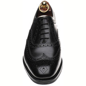 Loake Fearnley Rubber mens rubber-soled brogues in black calf