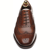 Loake Fearnley Rubber mens rubber-soled brogues in cedar calf