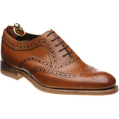 Loake Fearnley Rubber mens rubber-soled brogues in tan calf
