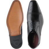 Loake Foley mens semi-brogues in black calf (second)