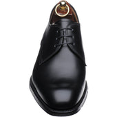 Loake Gable mens rubber-soled Derby shoes in black calf