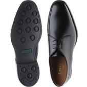 Loake Gable mens rubber-soled Derby shoes in black calf