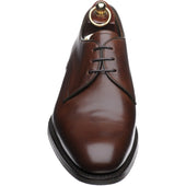 Loake Gable mens rubber-soled Derby shoes in dark brown calf