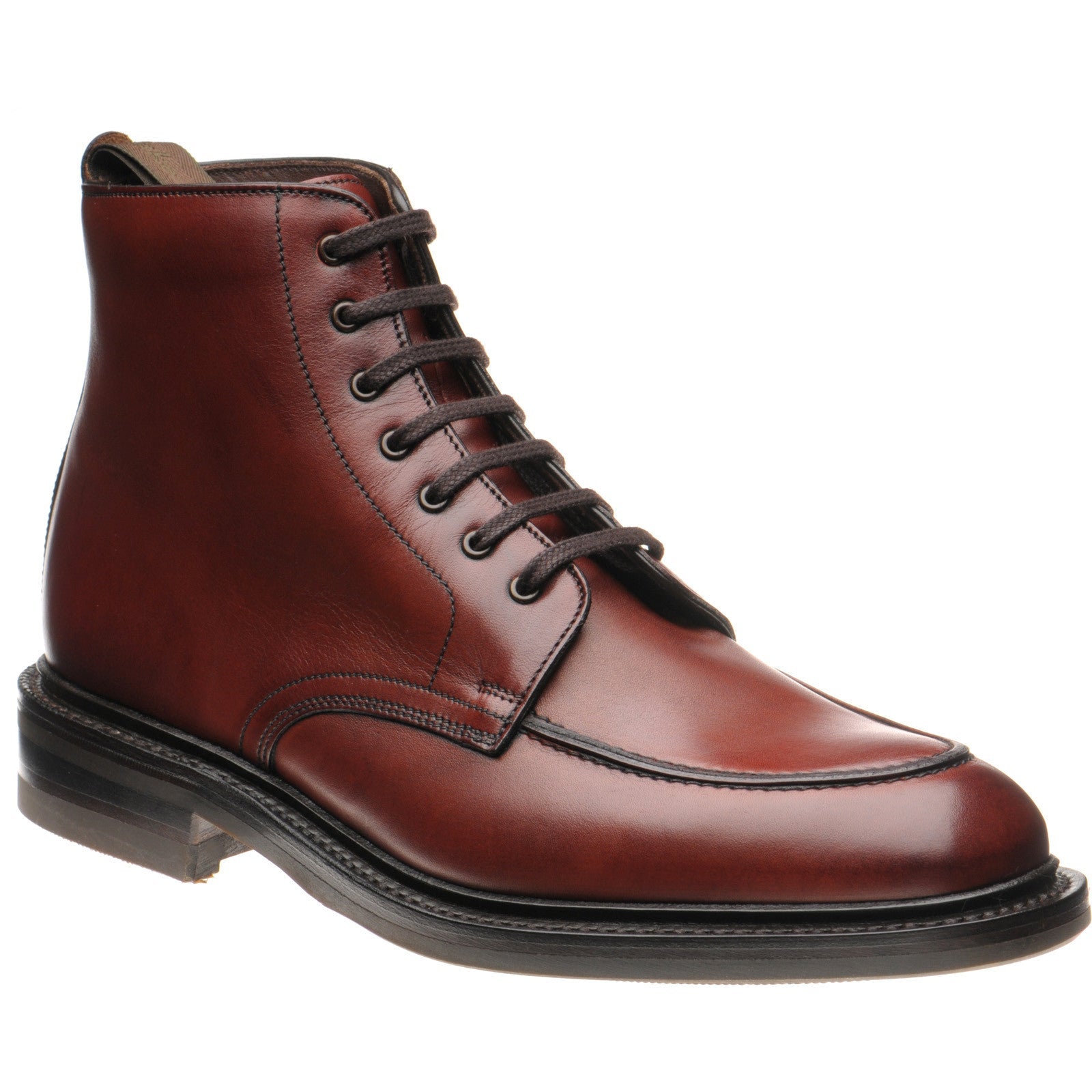 Loake Gisbourne mens rubber-soled boots in seared mahogany calf (second)