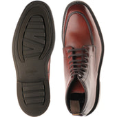 Loake Gisbourne mens rubber-soled boots in seared mahogany calf
