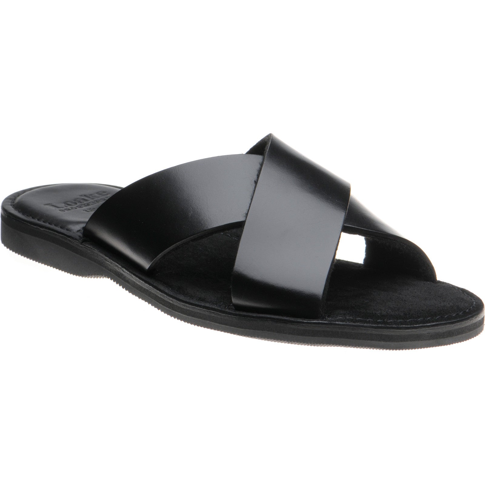 Loake Gozo mens rubber-soled in black calf