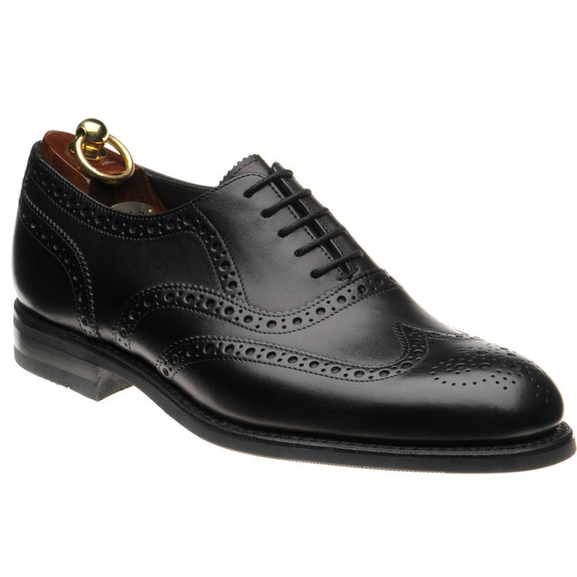 Loake Hepworth mens hybrid-soled brogues in black calf (second)