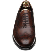 Loake Hepworth mens hybrid-soled brogues in dark brown calf (second)