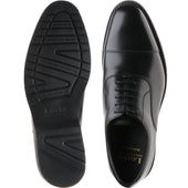 Loake Hitchcock mens rubber-soled Oxfords in black calf
