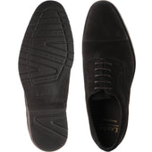 Loake Hitchcock mens rubber-soled Oxfords in chocolate suede