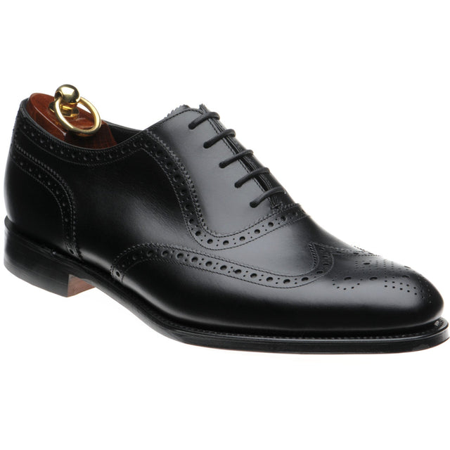 Loake Hodges mens brogues in black calf (second)