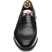 Loake Hornbeam mens loafers in carbon black calf
