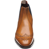 Loake Hoskins mens rubber-soled brogue boots in tan calf