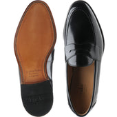 Loake Imperial mens loafers in black polished