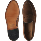 Loake Imperial mens loafers in brown suede