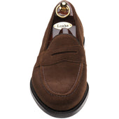 Loake Imperial Rubber mens rubber-soled loafers in brown suede
