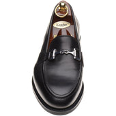 Loake Kensington mens rubber-soled loafers in black calf (second)